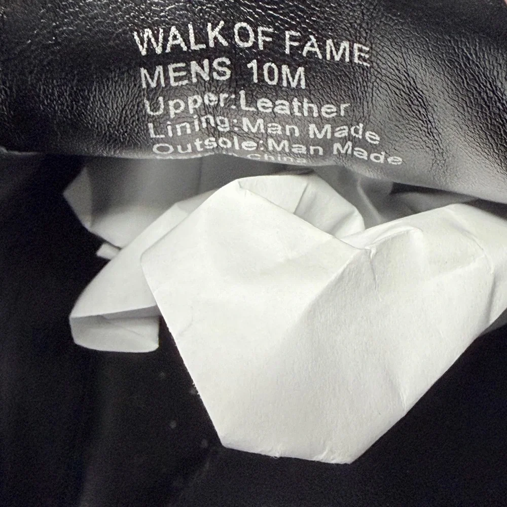 Kenneth Cole New York Walk of Fame Mens 10M Black Leather Bicycle Toe Oxfords